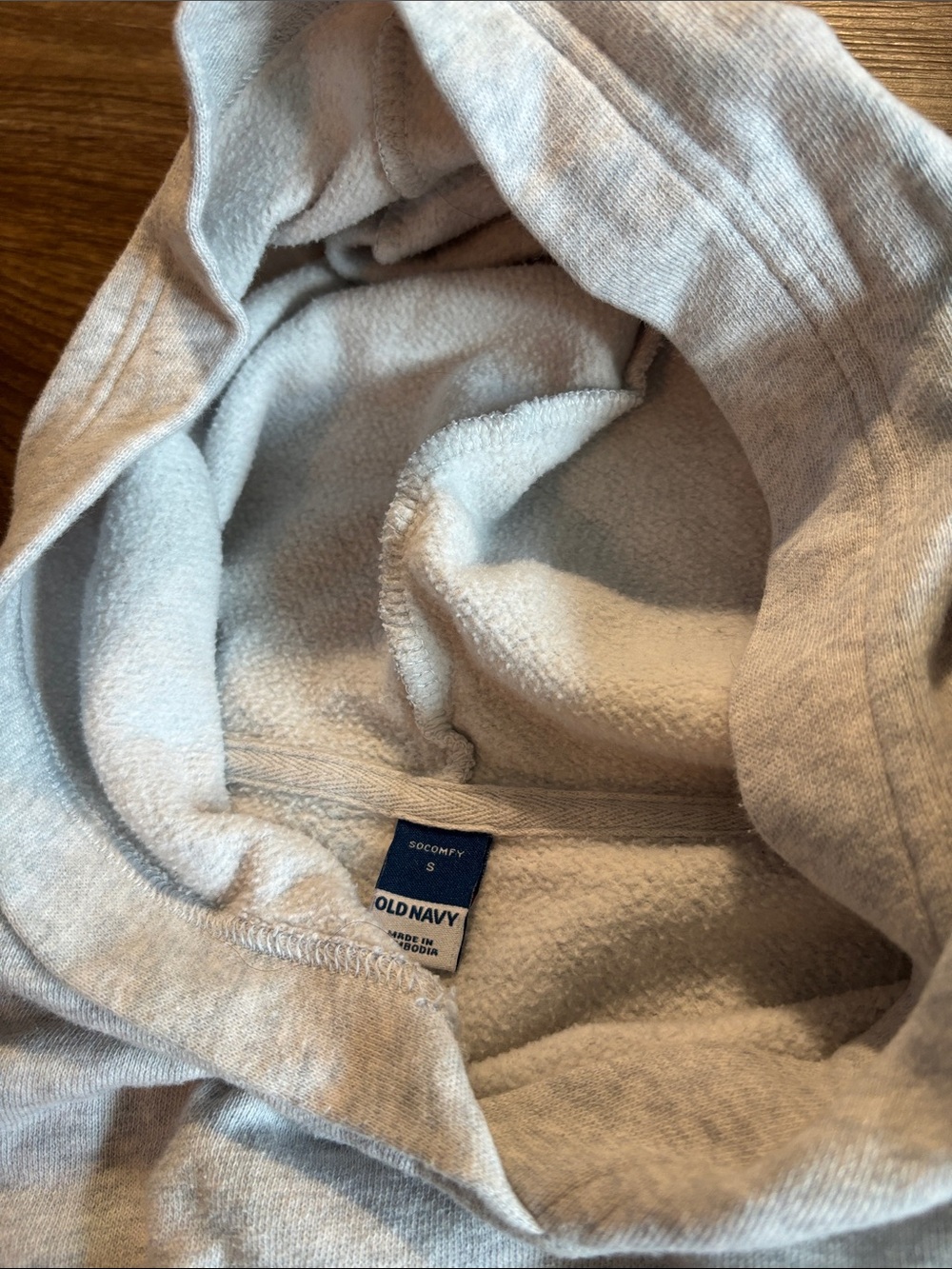 Old Navy Light Gray Cropped Hoodie women’s SMALL - Picture 6 of 6